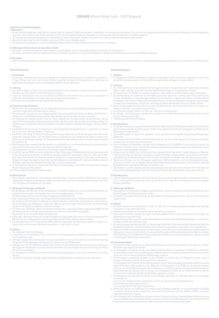 Terms of Service DIUNIS